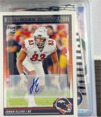2024 Panini Score #371 Jonah Elliss Rookie Autograph — front