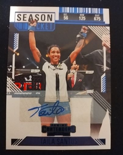 2025 Panini Contenders PFL #31 Taila Santos Season Ticket Auto — front