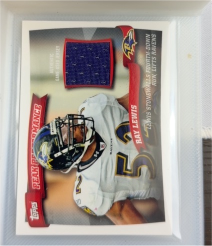 2010 Topps Peak Performance Relics #PPR-RL Ray Lewis — front