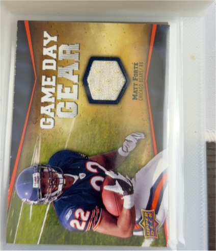 2009 Upper Deck #NFL-FO Matt Forte Game Day Gear — front