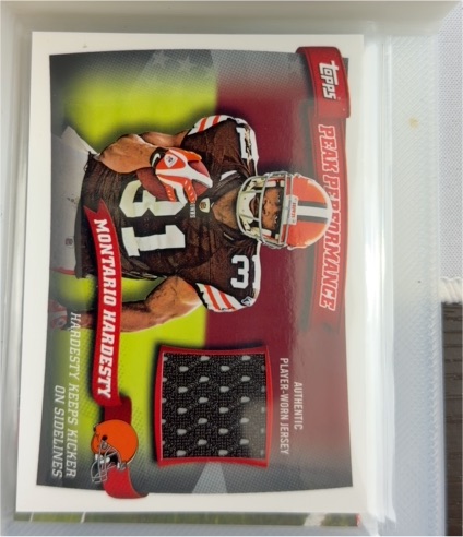 2010 Topps Peak Performance Relics #PPR-MH Montario Hardesty — front