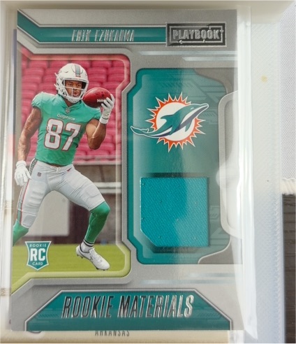 2022 Panini Playbook Rookie Materials #RM-42 Erik Ezukanma — front