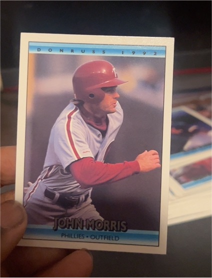 1992 Donruss #92 John Morris Philadelphia Phillies — front