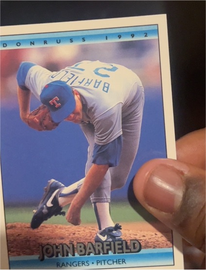 1992 Donruss #168 John Barfield — front
