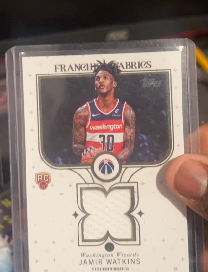 2025-26 Topps Franchise Fabrics #FF-JW Jamir Watkins — front