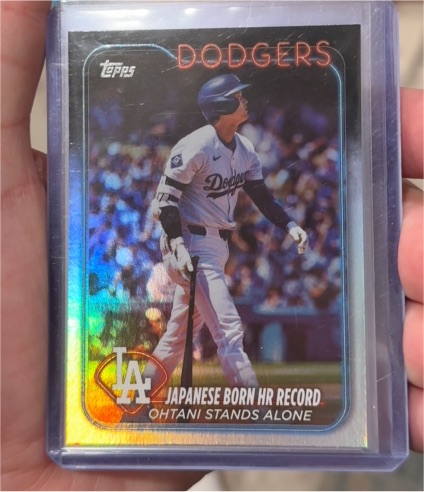2024 Topps Update #US123 Shohei Ohtani Japanese Born HR Record Dodgers — front