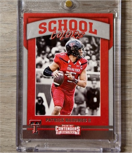 2017 Panini Contenders Draft Picks School Colors #15 Patrick Mahomes II — front