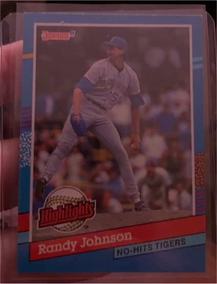 1991 Donruss #BC-2b Randy Johnson No Hits Tigers Seattle Mariners — front