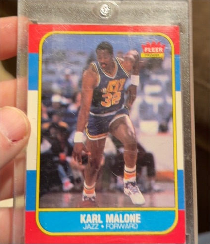 1986 Fleer #68 Karl Malone — front