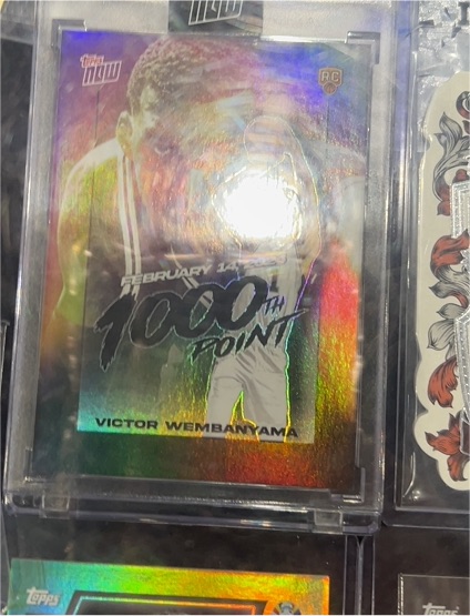2023-24 Topps Now #VW-1 Victor Wembanyama 1000th Point Rookie Card — front