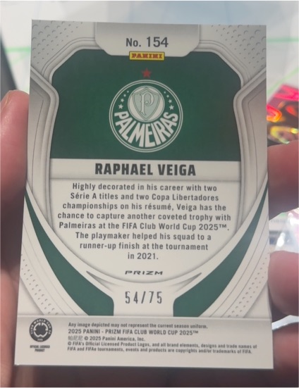 2025 Panini Prizm FIFA Club World Cup #154 Raphael Veiga — front