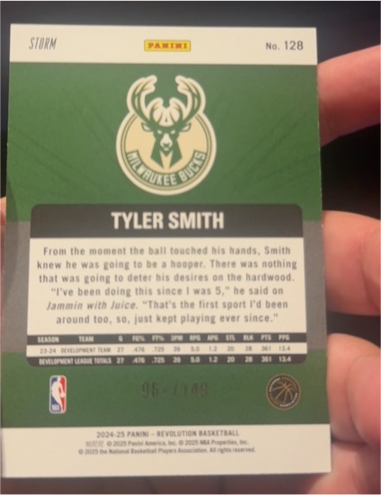 2024-25 Panini Revolution #128 Tyler Smith — front