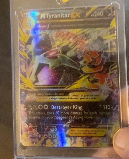 2014 Pokémon XY Ancient Origins #43 Mega Tyranitar EX — front