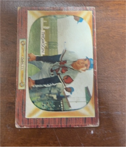 1955 Bowman #102 Bobby Thomson — front
