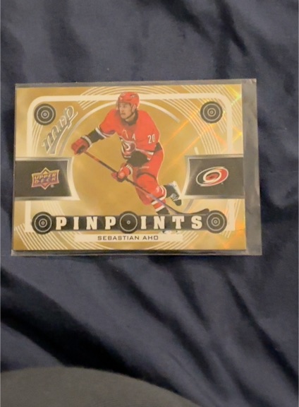 2022 Upper Deck MVP #PP-20 Sebastian Aho Pinpoints — front