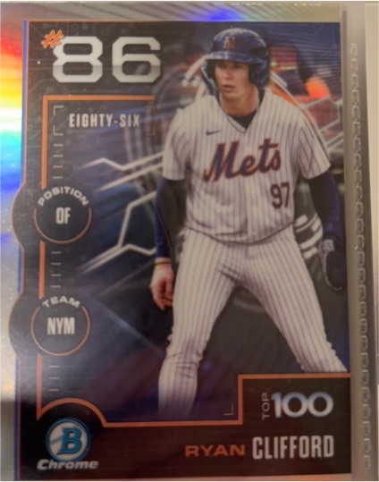 2025 Bowman Chrome Scouts Top 100 #BTP-86 Ryan Clifford — front