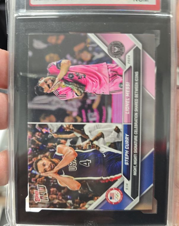 2024 Topps Now MLS #128 Lionel Messi/Steph Curry — front