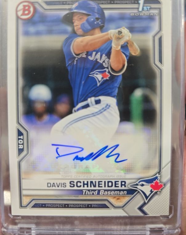 2021 Bowman Prospects Paper Auto #PAPR-DS Davis Schneider — front