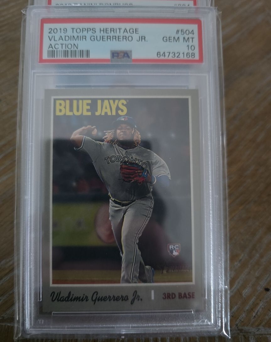 2019 Topps Heritage #504 Vladimir Guerrero Jr. Action Variation — front