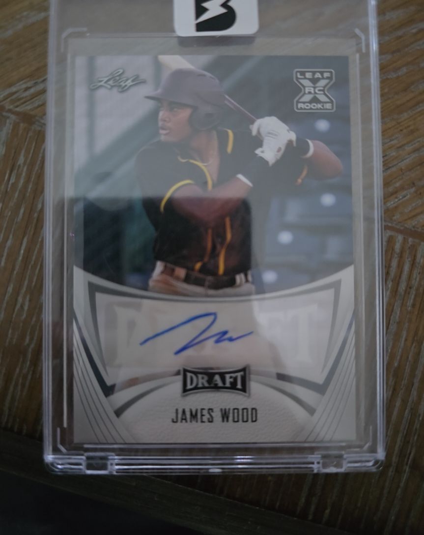 2021 Leaf Draft #BA-JW1 James Wood — front