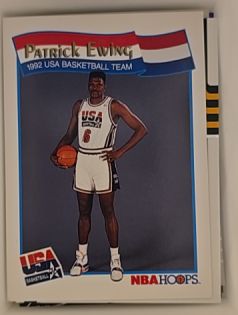 1992 NBA Hoops #53 Patrick Ewing USA Basketball Team — front