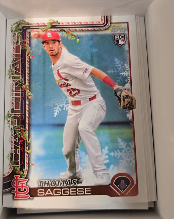 2025 Topps Holiday #H187 Thomas Saggese — front