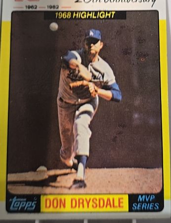 1982 Topps Kmart 20th Anniversary #42 Don Drysdale — front