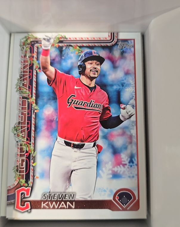 2025 Topps Holiday #H143 Steven Kwan — front