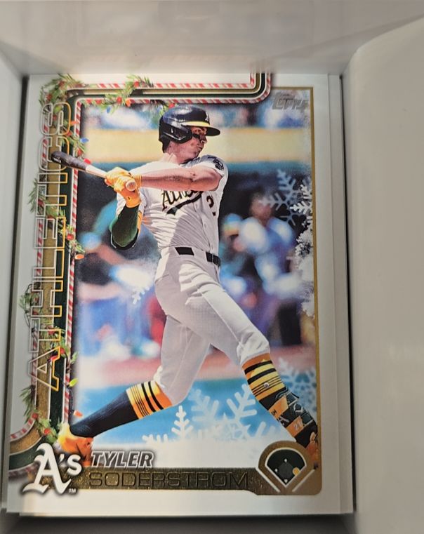 2025 Topps Holiday #H32 Tyler Soderstrom — front