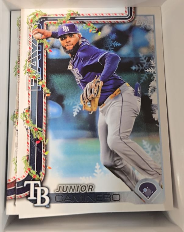 2025 Topps Holiday #H3 Junior Caminero — front
