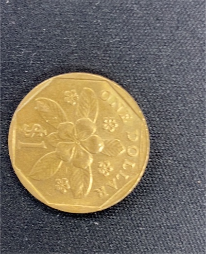 1988 Singapore 1 Dollar Coin — front