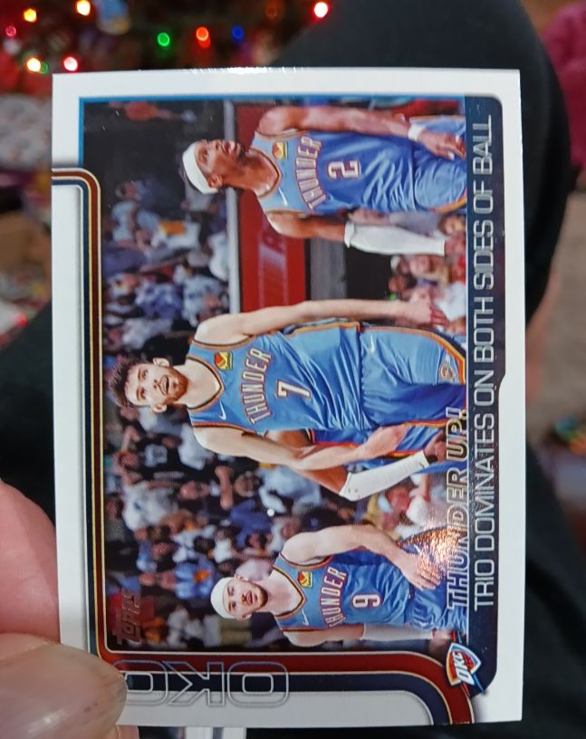 2025-26 Topps #288 Thunder Up!: Trio Dominates On Both Sides Of Ball — front