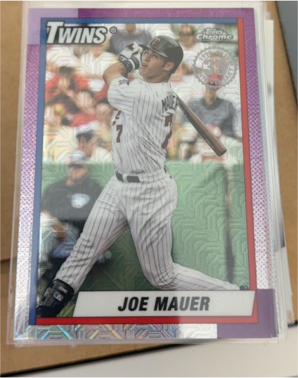 1990 Topps Chrome Joe Mauer — front