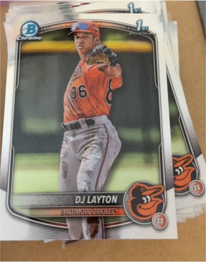 2025 Bowman Chrome #BCP-252 DJ Layton — front