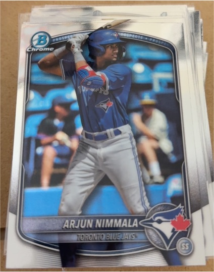 2025 Bowman Chrome Prospects #BCP-228 Arjun Nimmala — front