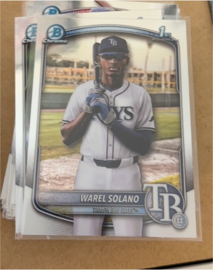 2025 Bowman Chrome #BCP-225 Warel Solano — front
