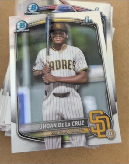 2025 Bowman Chrome #BCP-223 Jhoan De La Cruz — front