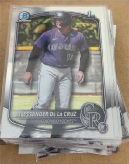 2025 Bowman Chrome #BCP-219 Alessander De La Cruz — front