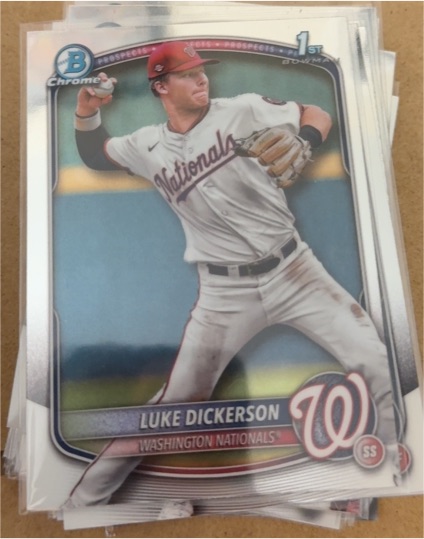 2025 Bowman Chrome #BCP-218 Luke Dickerson — front