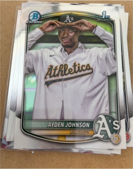 2025 Bowman Chrome #BCP-197 Ayden Johnson — front