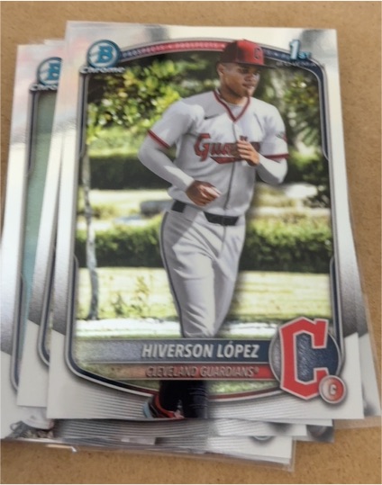 2025 Bowman Chrome #BCP-196 Hiverson Lopez — front