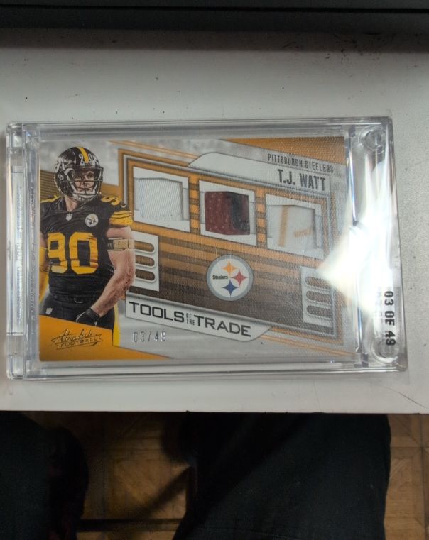 2023 Panini Absolute Tools of the Trade Triple #TOTT-TJW T.J. Watt — front