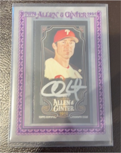 2024 Topps Allen & Ginter Evan Longoria Framed Mini Auto — front
