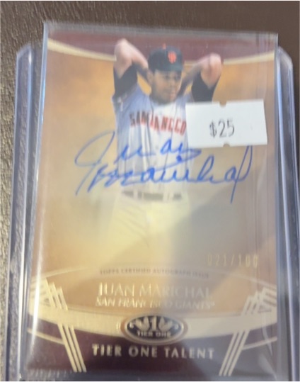 2022 Topps Tier One Talent Autographs #T1TA-JMA Juan Marichal — front