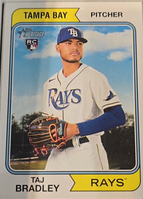 2023 Topps Heritage #595 Taj Bradley — front