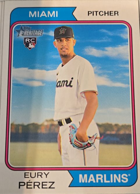 2023 Topps Heritage #545 Eury Pérez — front