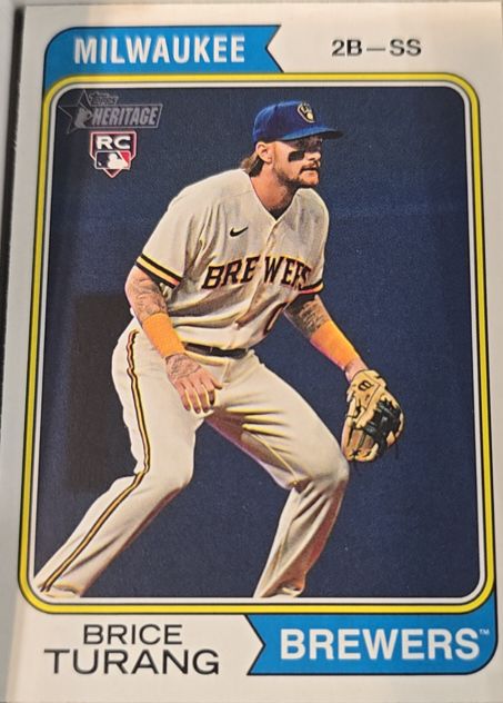 2023 Topps Heritage #614 Brice Turang — front