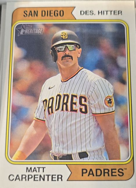 2023 Topps Heritage High Number #574 Matt Carpenter — front
