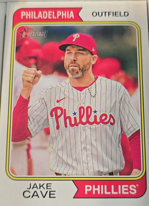 2023 Topps Heritage #588 Jake Cave — front