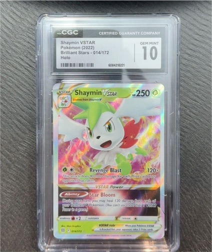 Pokémon (2022) Brilliant Stars #014 Shaymin VSTAR — front